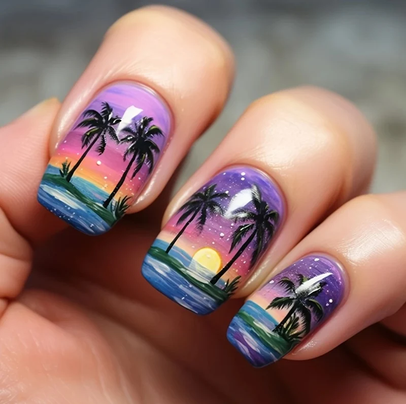 Beach Sunset Nail Art Set Karnz