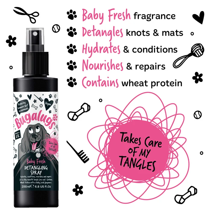 Bugalugs Baby Fresh Dog Detangling Spray 200ML