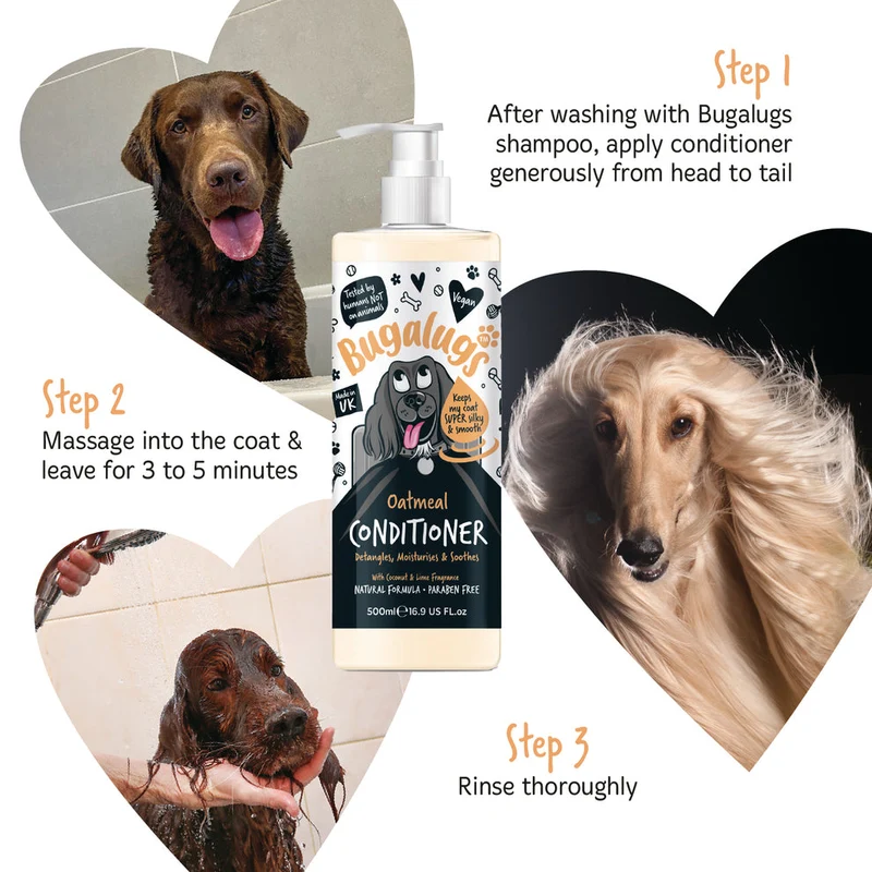 Bugalugs Oatmeal with Coconut & Lime Fragrance Dog Conditioner 500ML