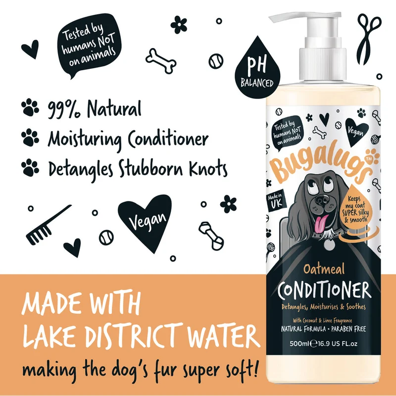 Bugalugs Oatmeal with Coconut & Lime Fragrance Dog Conditioner 500ML