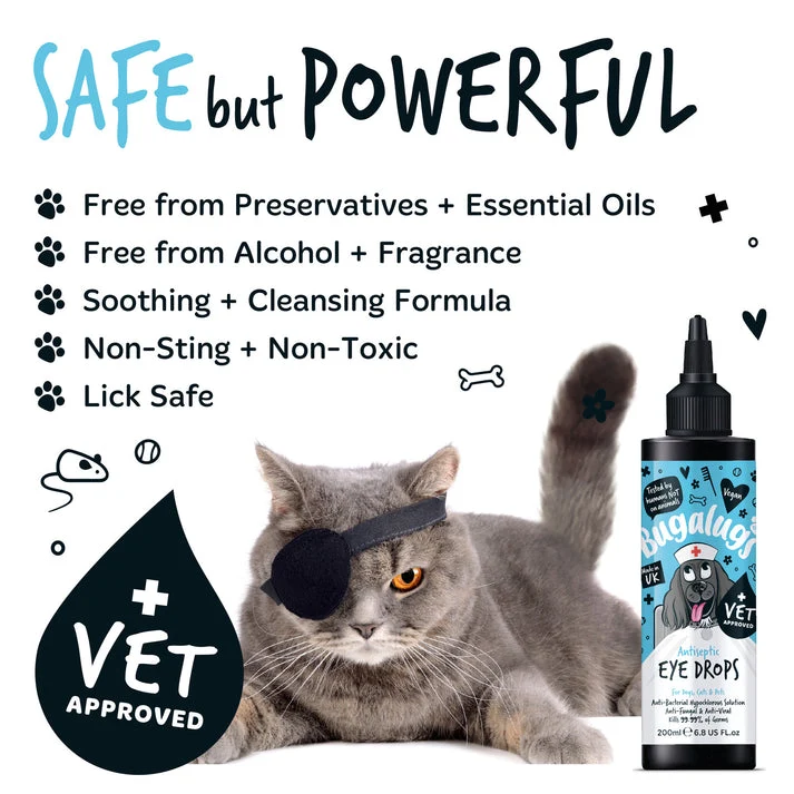 Bugalugs Antiseptic Eye Drops for Pets 200ML