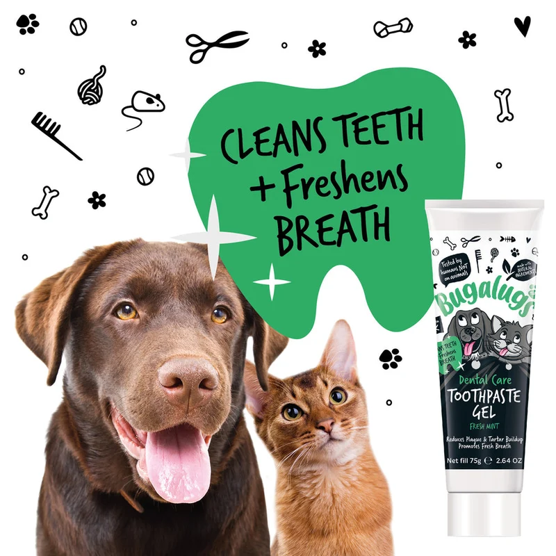 Bugalugs Dental Care Toothpaste Gel for Dogs & Cats - 75G