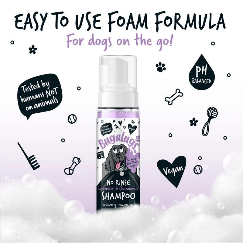 Bugalugs Lavender & Chamomile No Rinse Dog Shampoo 200ML