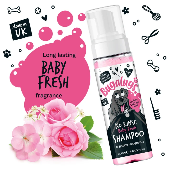 Bugalugs Baby Fresh No Rinse Dog Shampoo 200ML