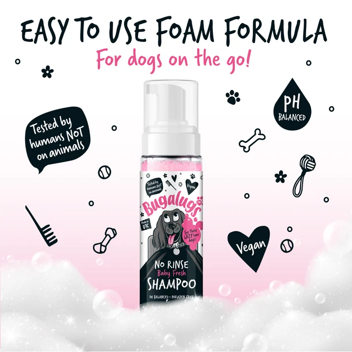 Bugalugs Baby Fresh No Rinse Dog Shampoo 200ML