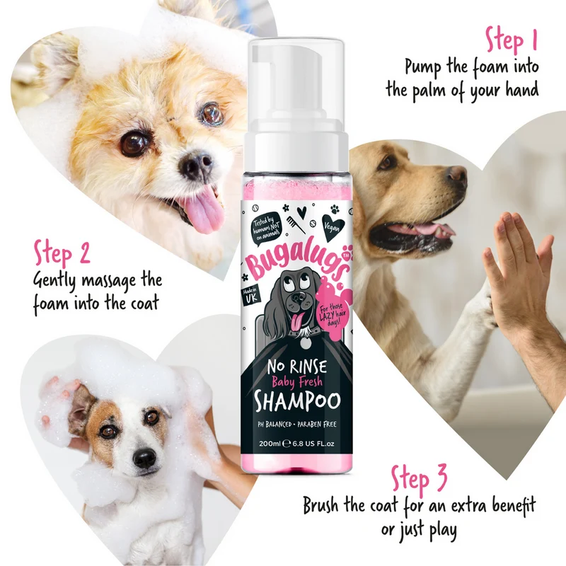 Bugalugs Baby Fresh No Rinse Dog Shampoo 200ML
