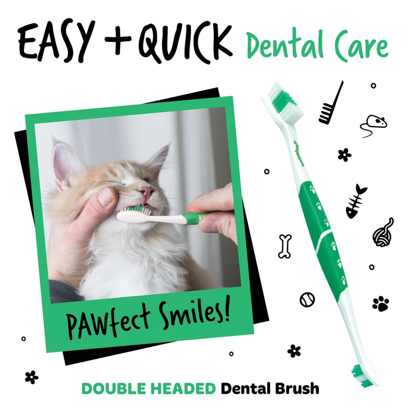 Bugalugs Double Ended Toothbrush for Dogs & Cats 2PCS