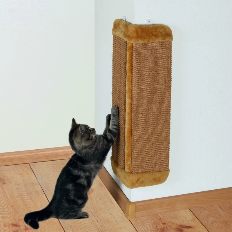 Katzenkratzbrett für Zimmerecken mit Katzenminze