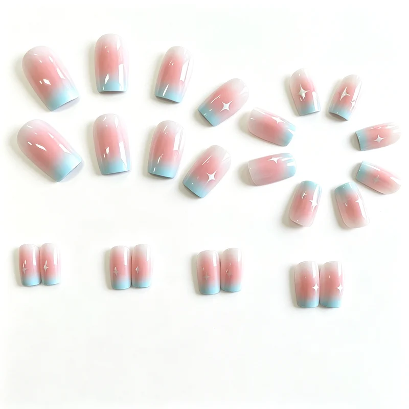 Künstlerische Ombre Nagelkunst Extensions Karnz