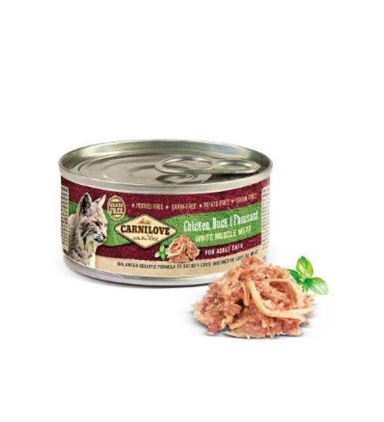 Carnilove Chicken, Duck & Pheasant for Adult Cat Wet Food 100G