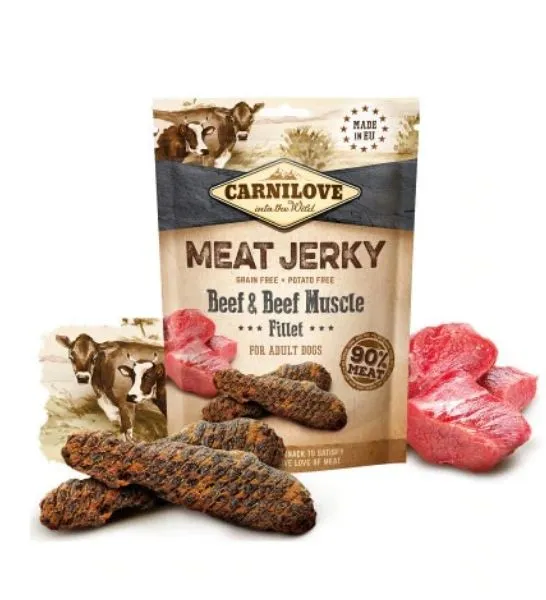 Carnilove Jerky Snack Beef & Beef Muscle Fillet Dog Treats 100G