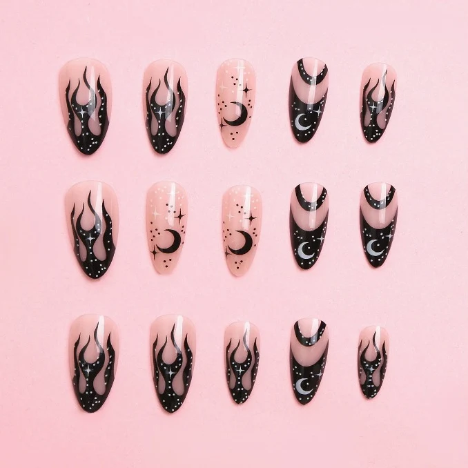 Künstlerische mondthemen Nagelkunst Verbesserungen Karnz