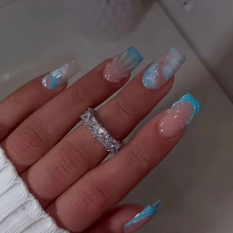 Künstlerisches Marmor-Design Nagelkunst Karnz