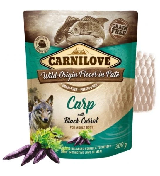 Carnilove Carp with Black Carrot Adult Wet Dog Food 300G