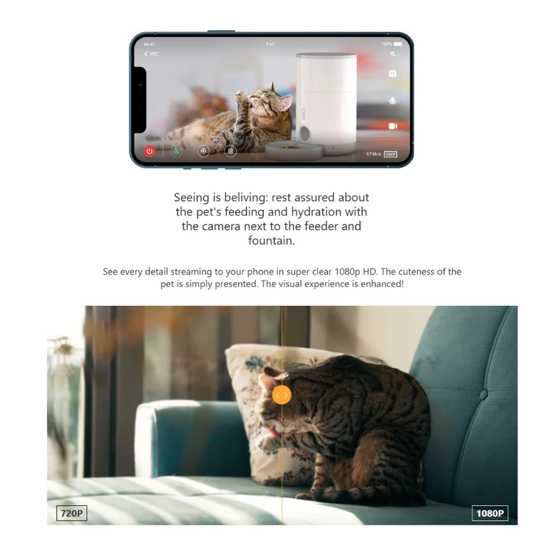 Petoneer HD 2-Way Audio Smart Pet Camera With Motion Sensor & Night Vision