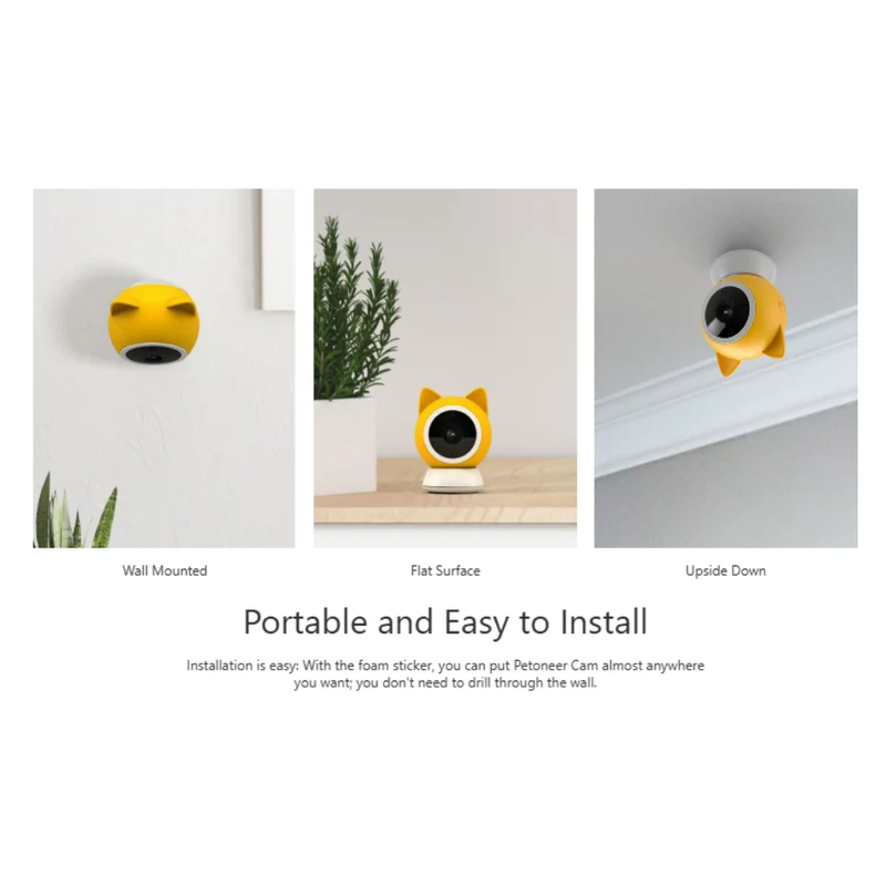 Petoneer HD 2-Way Audio Smart Pet Camera With Motion Sensor & Night Vision