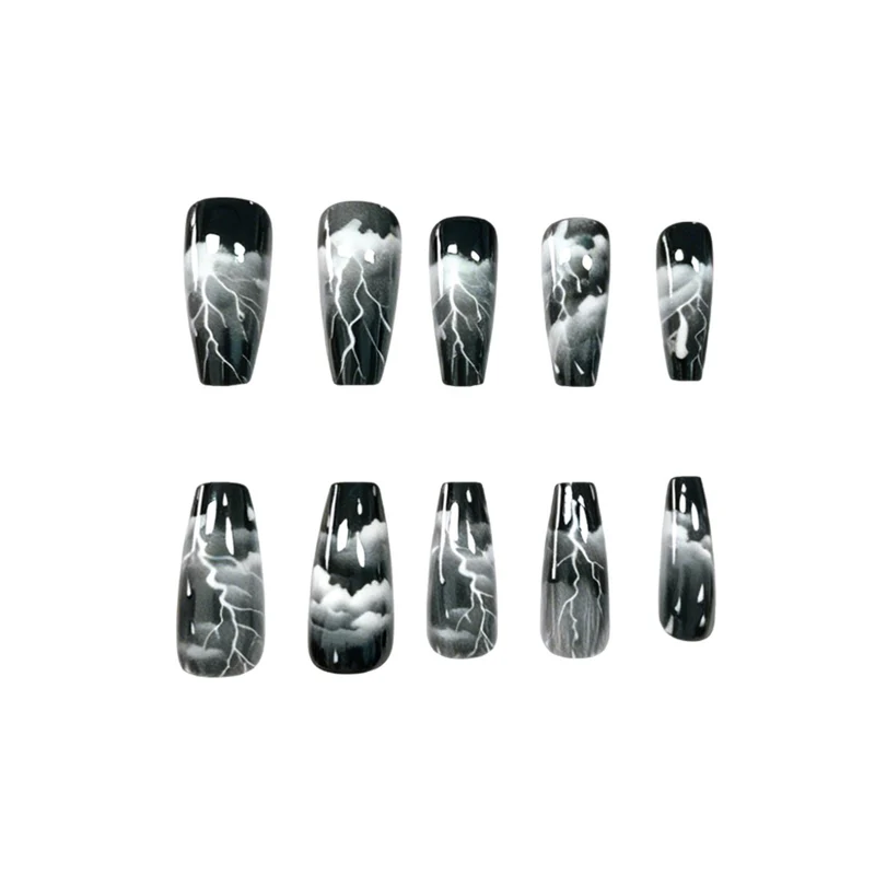 Künstlerische Blitze-Themen Nagelkunst Verlängerungen Karnz