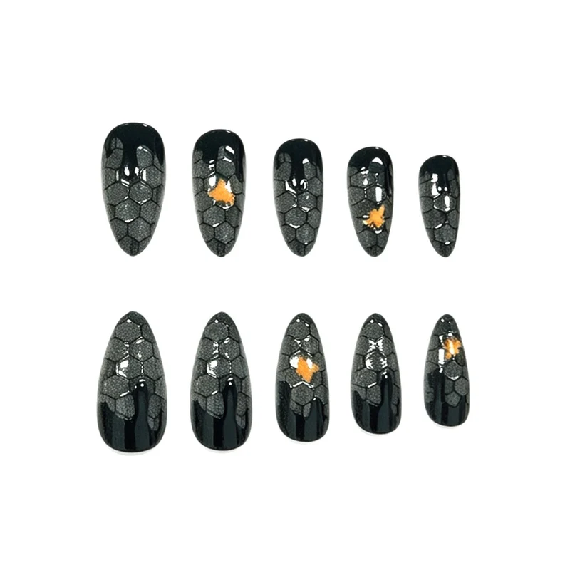 Künstlerische Waben-Nagelverzierungen Karnz