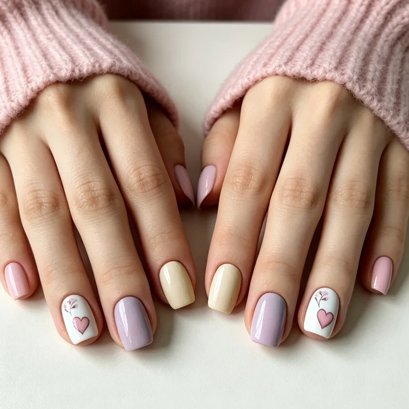 Künstlerische Herz-Design Nagelkunst Verbesserungen Karnz