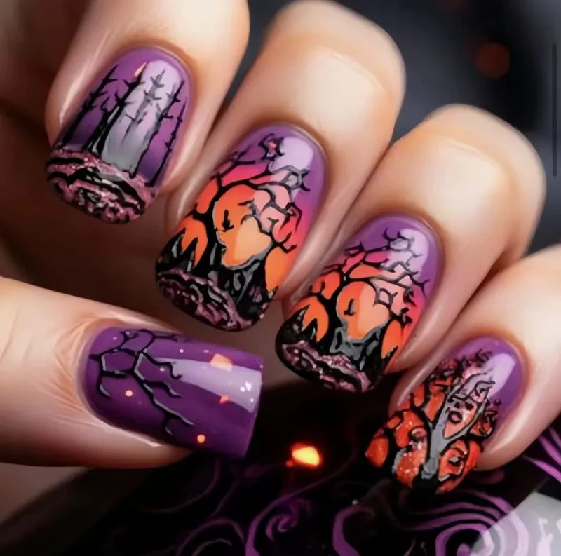 Künstlerische Halloween Nagelkunst Verbesserungen Karnz