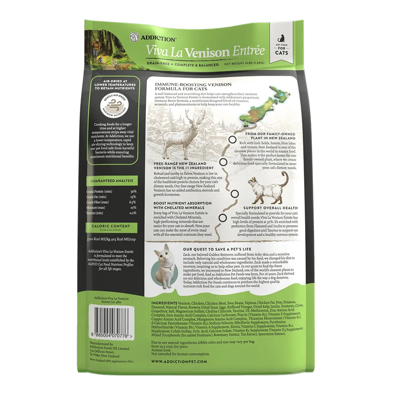 Addiction Viva La Venison Grain-Free Dry Cat Food