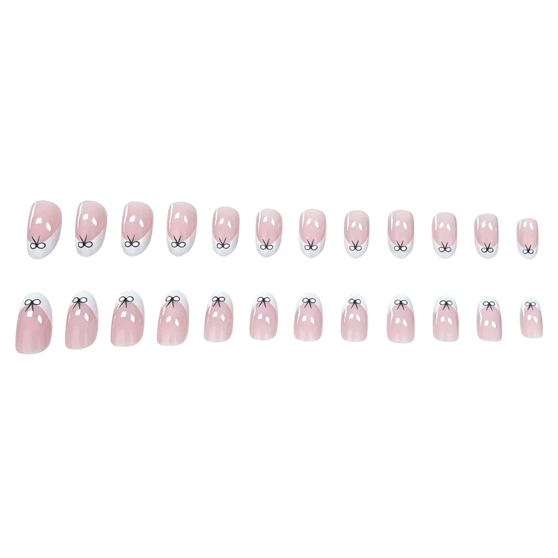 Künstlerische Schleifen-verzierte Nagelkunst Karnz