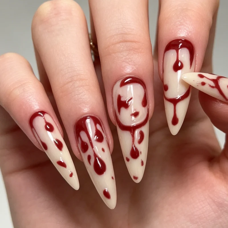 Künstlerische Blutrinnen-Nagelkunst-Verstärkungen Karnz