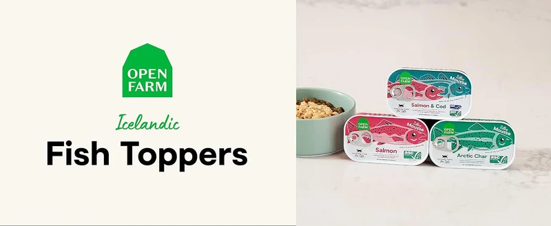 Open Farm Silky Mousse Salmon & Cod Meal Fish Topper for Cats 89G