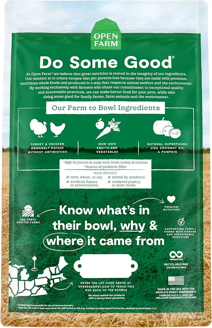 Open Farm Grain Free Homestead Turkey & Chicken Dry Dog Food