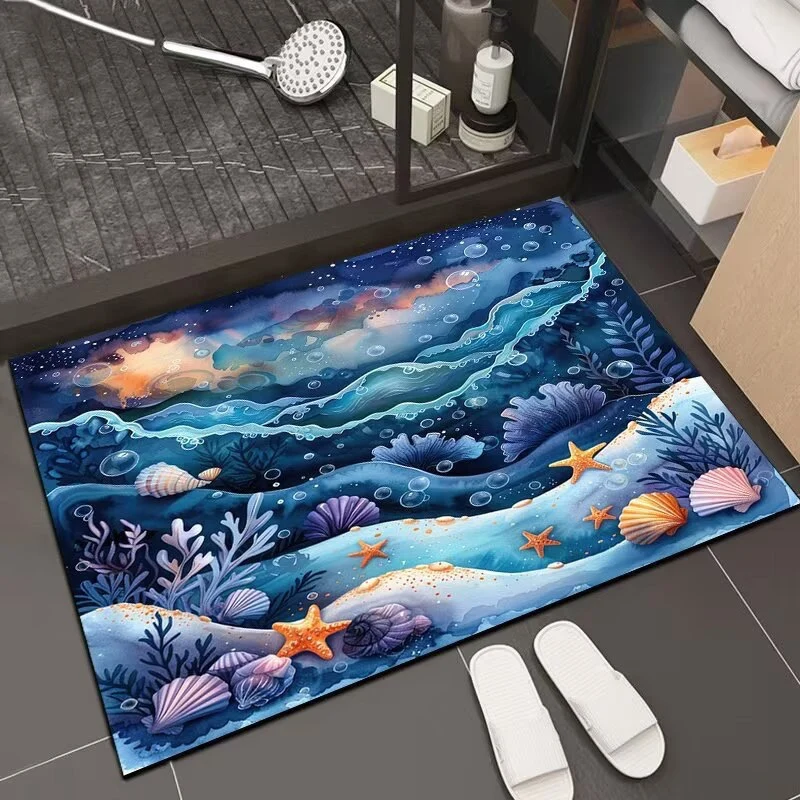 Reflektierender floraler Badematte