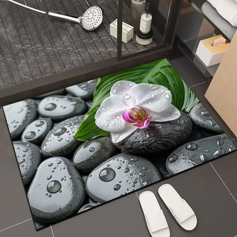 Reflektierender floraler Badematte