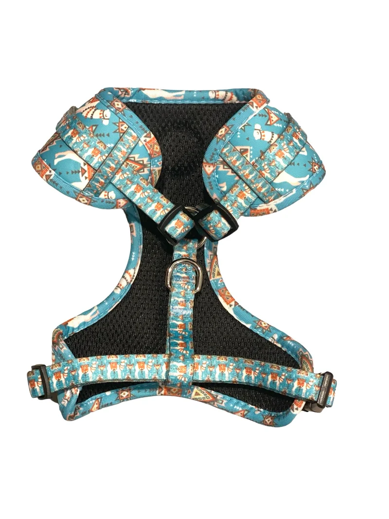 Bud & Billy Dog Harness Adjustable (XXS-XL) - Breathable Vest, Dunes Oasis Collection, Vibrant Blue