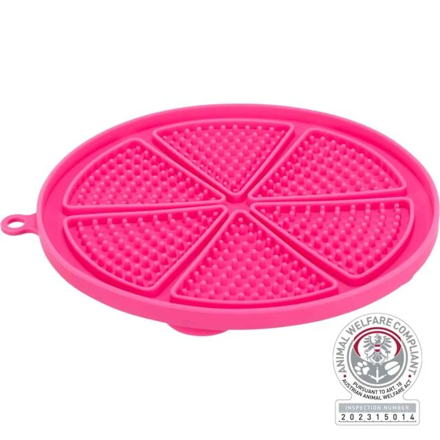 Trixie Lick'n'Snack Round Mat with Suction Pad for Dogs Pink/18cm