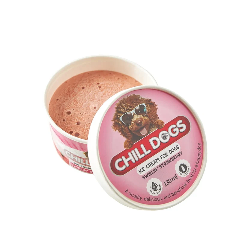Chill Dogs Swirlin' Strawberry Cup Ice Cream Dog Treats 130ml