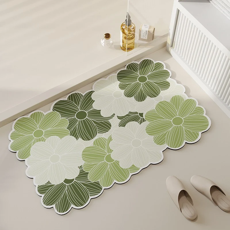 Dekorativer Floral-Muster-Badmatte