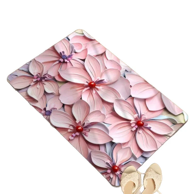 Dekorative 3D Blumenbadmatte