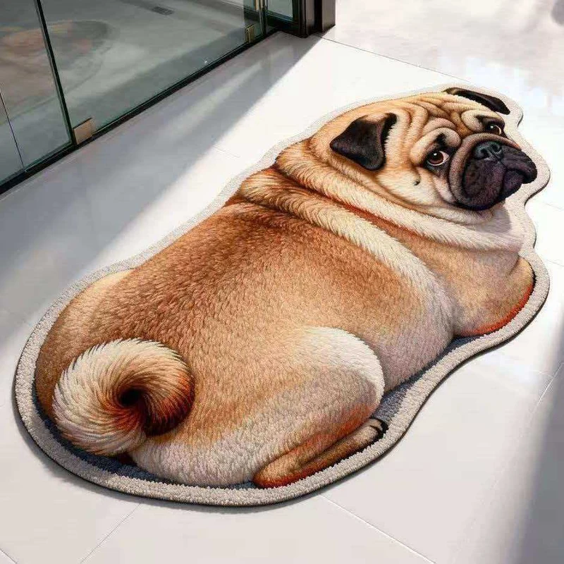 Niedliche hundeformige Badmatte