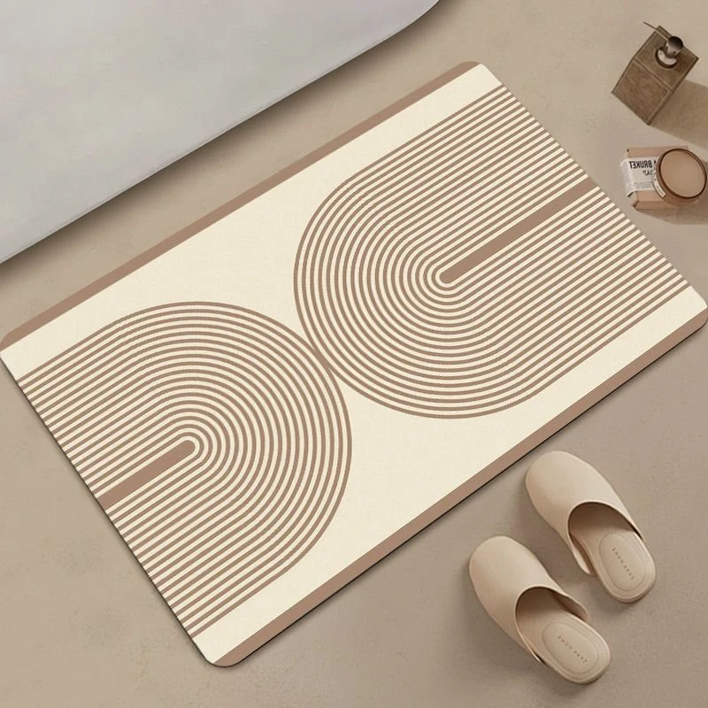 Abstraktes geometrisches Muster Badmatte