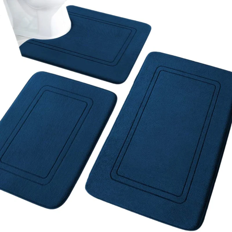 Weiches Plüsch-Badezimmermatte-Set