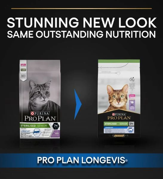 PURINA Pro Plan Sterilised Senior 7+ Turkey Dry Cat Food 1.5KG