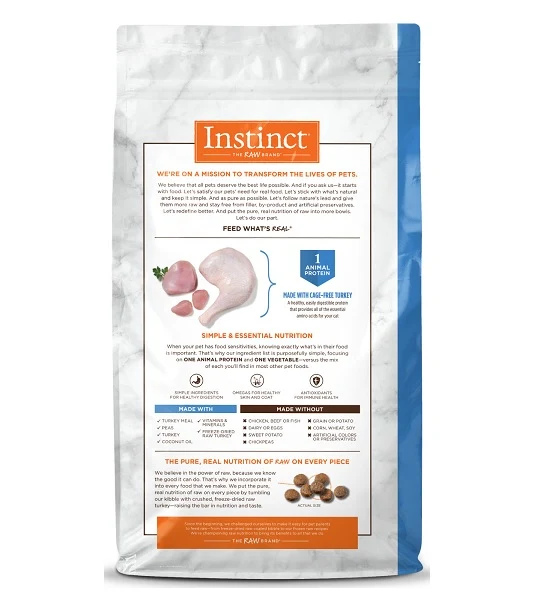Instinct Limited Ingredient Diet Grain Free Turkey Cat Dry Food 11lbs