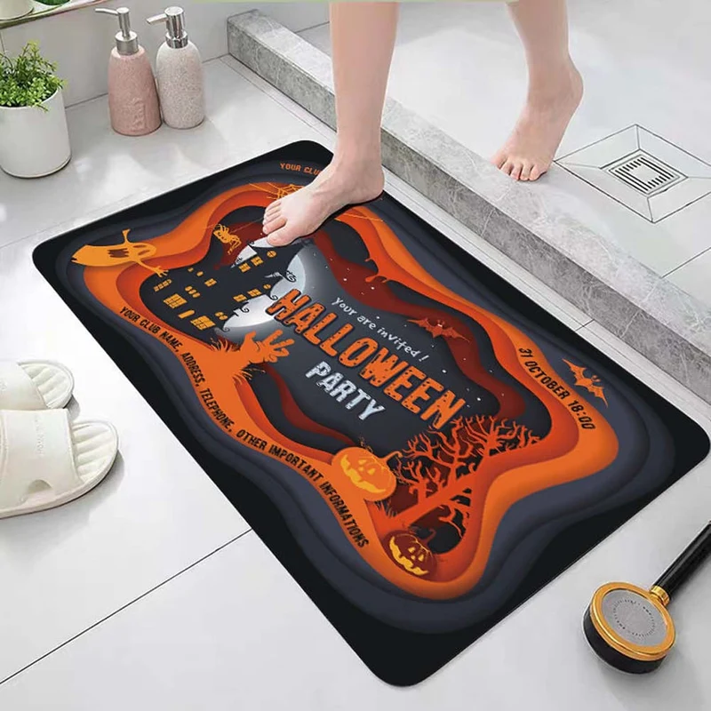 Halloween-Themen-Dekor-Badvorleger