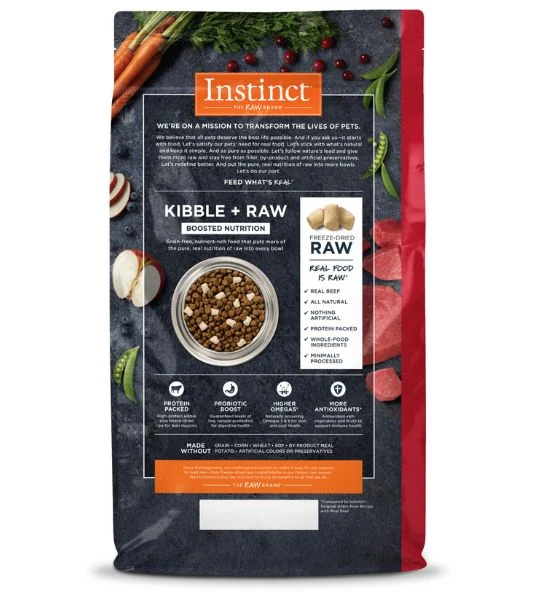 Instinct Raw Boost Grain Free Kibble Real Beef Dry Dog Food
