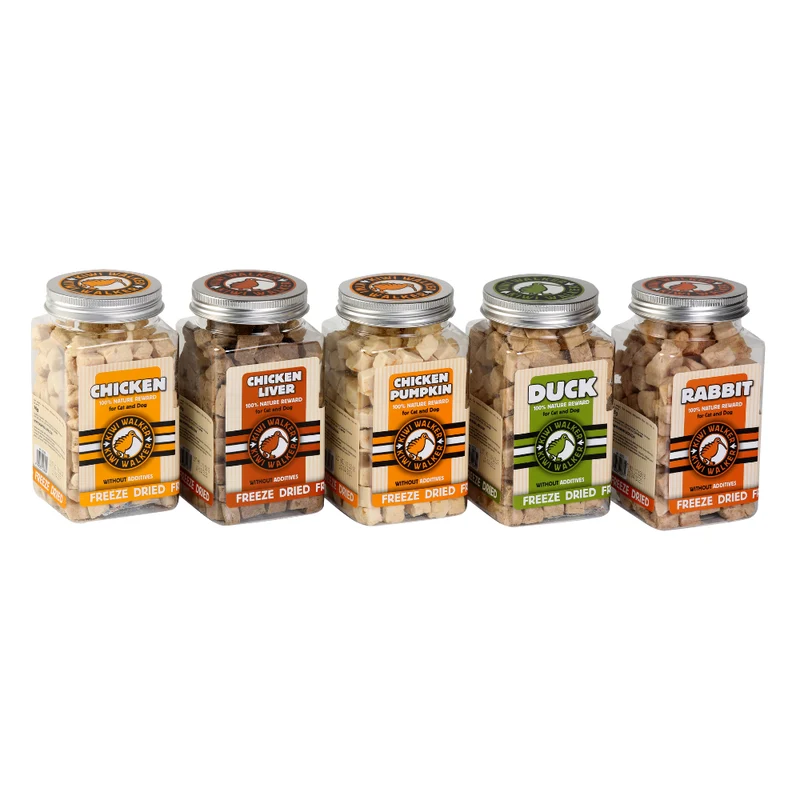 KIWI WALKER Freeze Dried Grain Free Snack Chicken Liver Cubes Dog & Cat Treats 115G