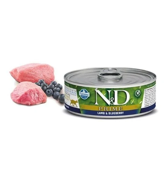Farmina N&D Prime Lamb and Bluberry Wet Cat Food 80G
