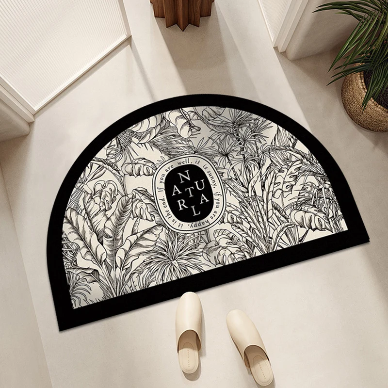 Vintage-inspirierten floral Halbmond-Badmatte