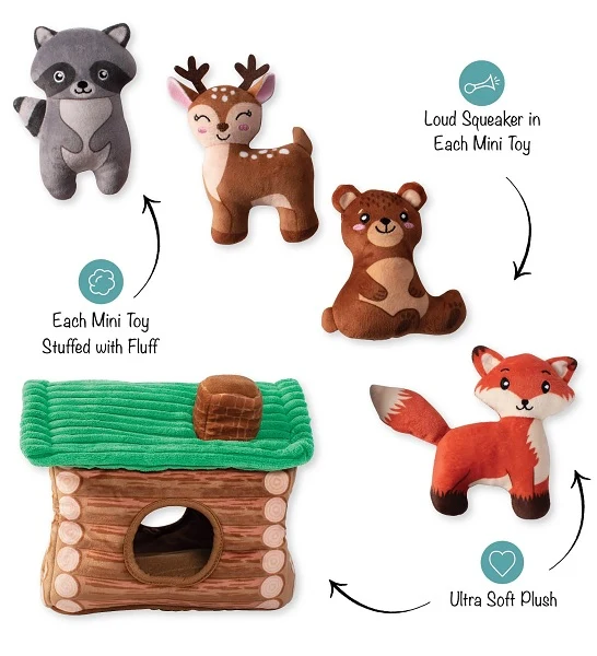 PetShop by Fringe Studio On Cabin Time Interactive Dog Toy Set 19x22cm