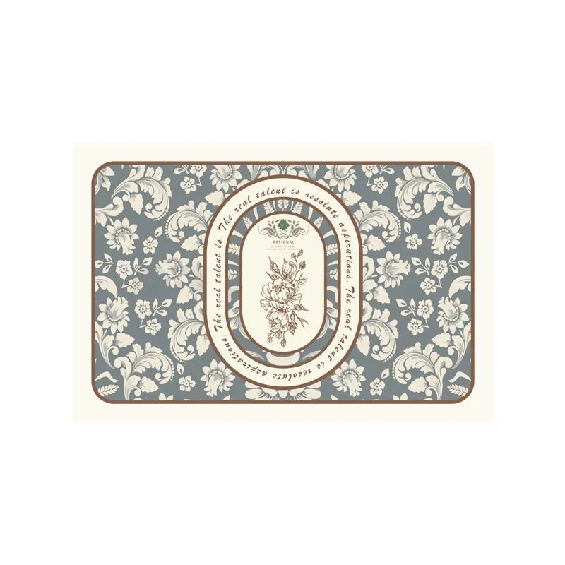 Elegante florale Küchenmatte