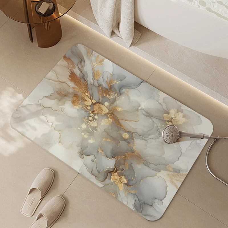 Künstlerischer floral print Badteppich