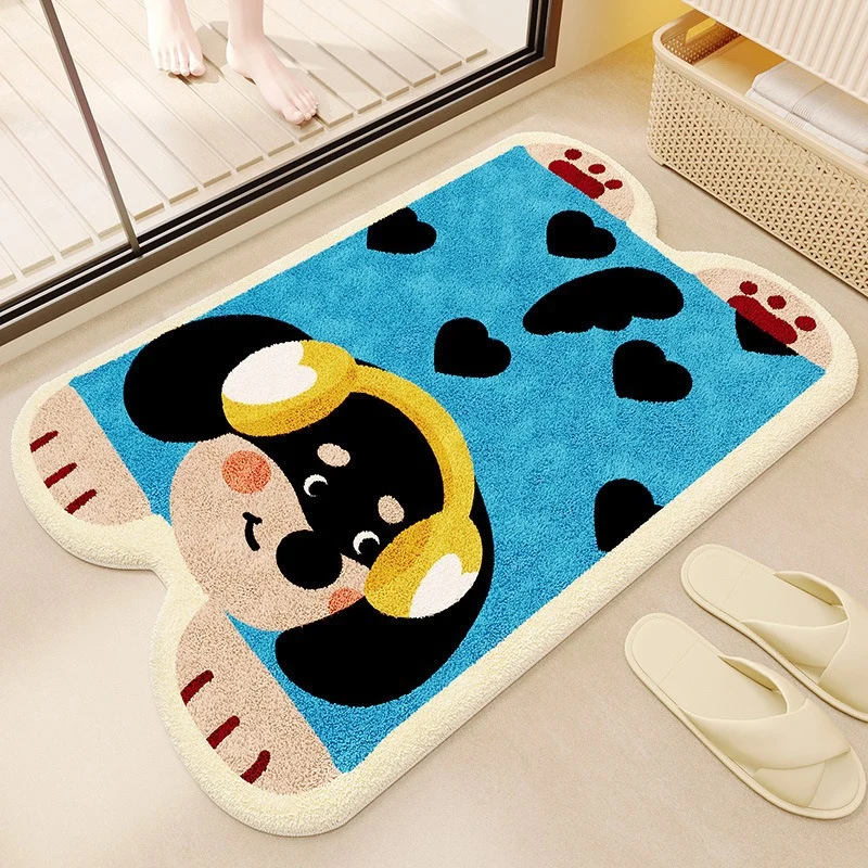 Weicher gestreifter Badezimmermatte